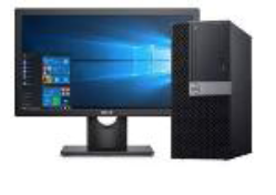 Desktop with mouse, keboard